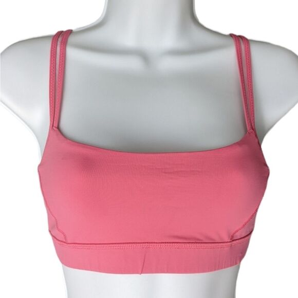 Lululemon pink sport bra salmon Red size 4 B037 - Picture 1 of 5